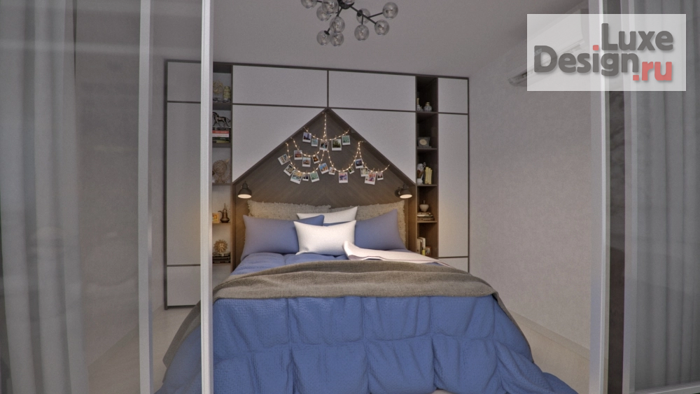 Дизайн интерьера однокомнатной квартиры "Дизайн проект однокомнатной квартиры 54 м2 в ж/к Лазурный " (фото 5)