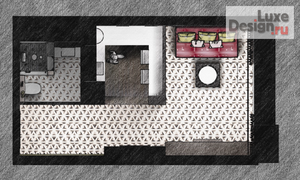 Дизайн интерьера однокомнатной квартиры "Квартира 22 м2" (фото 1)