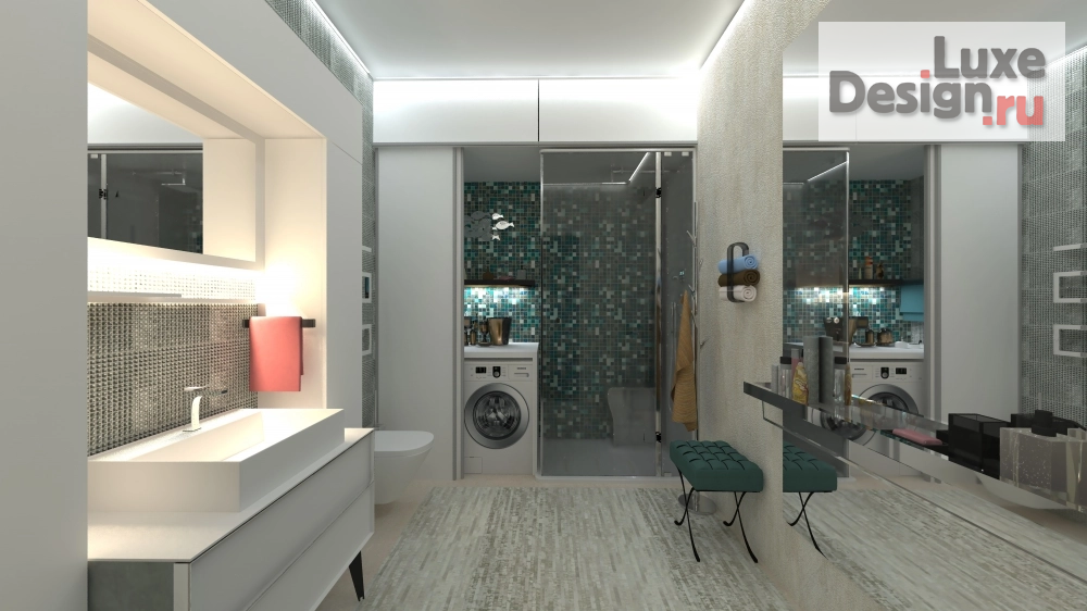 Дизайн интерьера коттеджа "2021 г. Коттедж одноэтажный "Краски леса"" (фото 7)