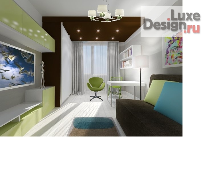 Дизайн интерьера гостиной "Детская и гостиная экспресс проект 2015 г." (фото 2)