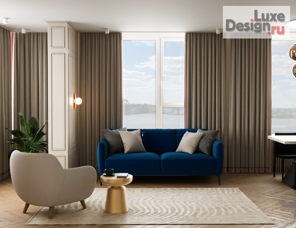 Дизайн интерьера трехкомнатной квартиры "#СОВРЕМЕННАЯ_КЛАССИКА" (фото 6)