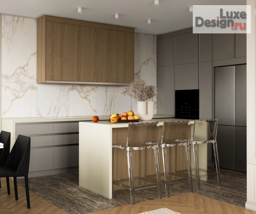 Дизайн интерьера трехкомнатной квартиры "#СОВРЕМЕННАЯ_КЛАССИКА" (фото 5)