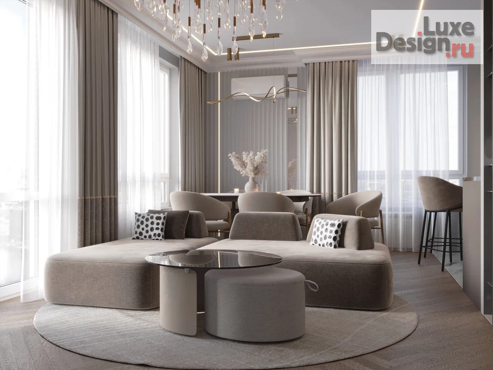 Дизайн интерьера четырехкомнатной квартиры "Дизайн  квартиры с тиле "Классика"" (фото 1)