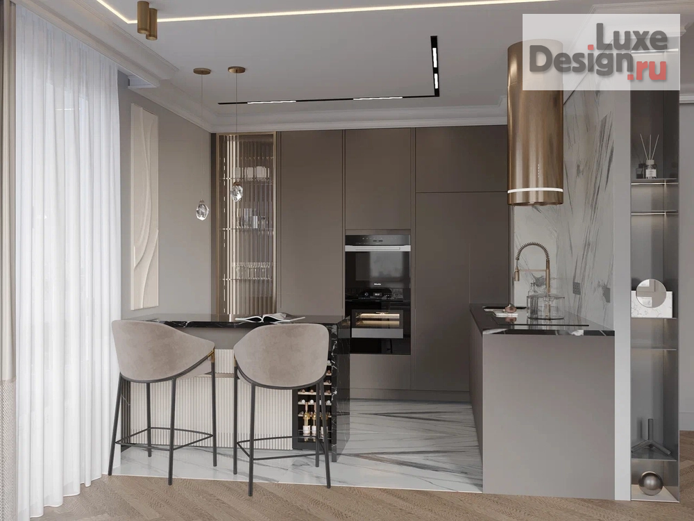 Дизайн интерьера четырехкомнатной квартиры "Дизайн  квартиры с тиле "Классика"" (фото 12)