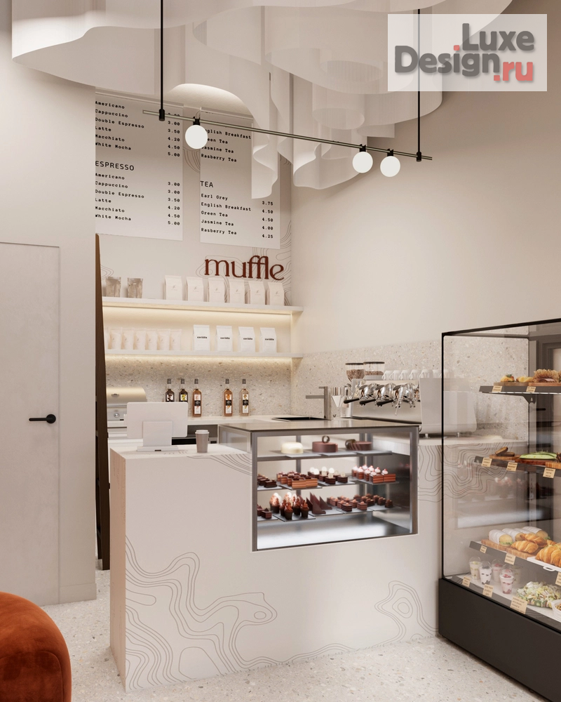 Дизайн интерьера кафе "Разработка интерьера кофейни в ЖК "Огни"" (фото 5)