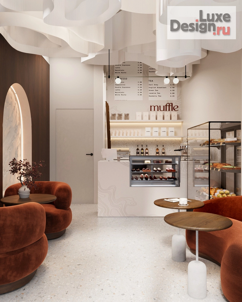 Дизайн интерьера кафе "Разработка интерьера кофейни в ЖК "Огни"" (фото 1)