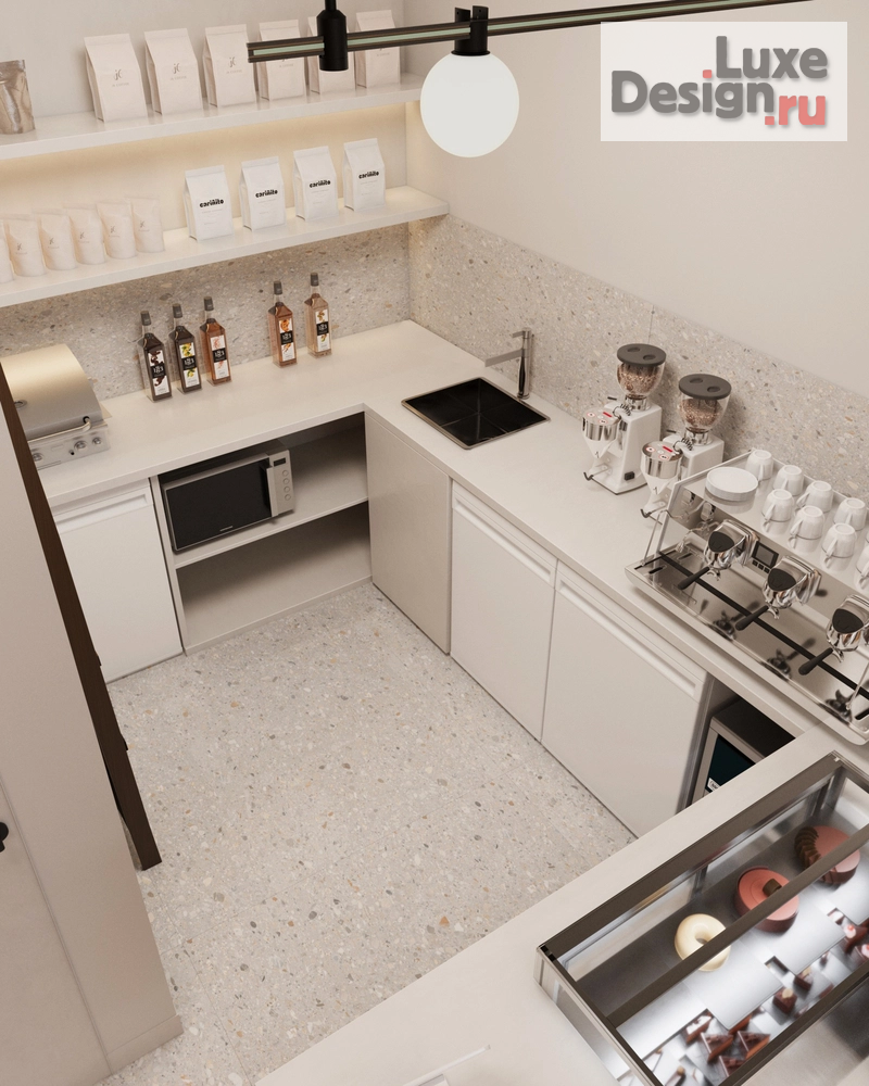 Дизайн интерьера кафе "Разработка интерьера кофейни в ЖК "Огни"" (фото 7)